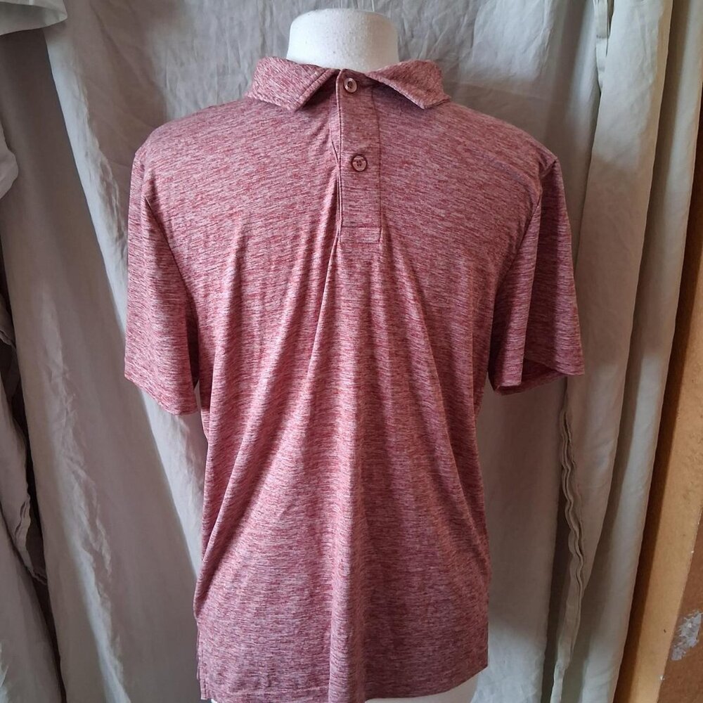 32 Degrees Cool Polo Shirt Men’s Medium M Red Short Sleeve Stretch Jersey Casual